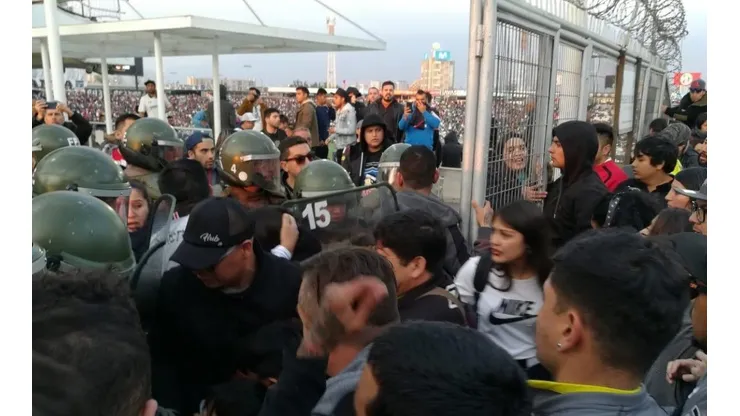 Momento de caos en el sector Caupolicán