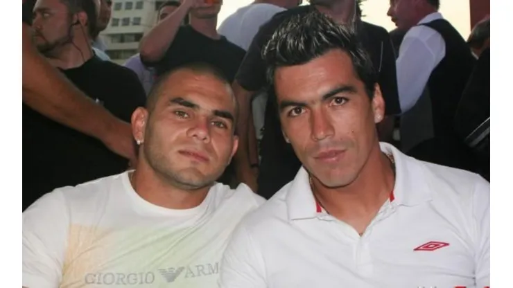 Torito Bogado junto a Esteban Paredes en su época en Colo Colo.