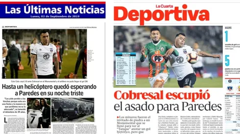Algunas portadas de diarios nacionales