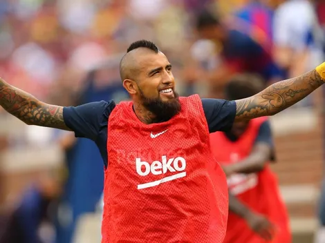 Vidal se luce con asistencia de hoyito en entrenamiento del Barcelona