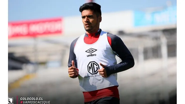 Felipe Campos entrenando en Colo Colo