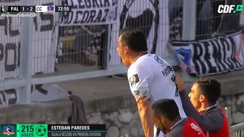 Celebración de Esteban Paredes