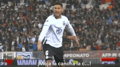 Insaurralde durante el duelo con Unión