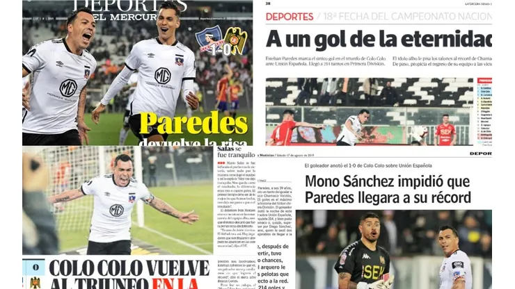 El triunfo de Colo Colo es tema en los principales medios impresos