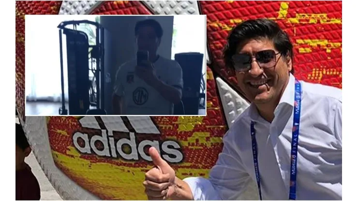 Iván Zamorano entrena con la camiseta de Colo Colo