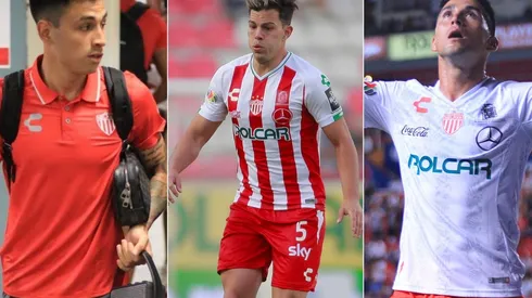 Los colocolinos Meza, Baeza y Delgado en Necaxa
