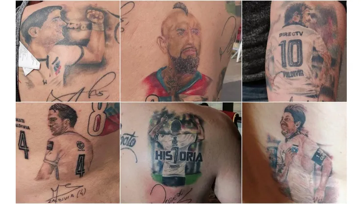 Hincha colocolino y sus tatuajes