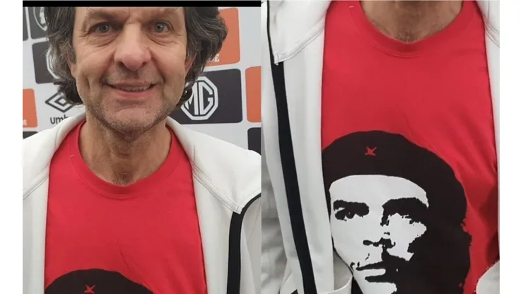 Aníbal Mosa con un modelito del Che Guevara