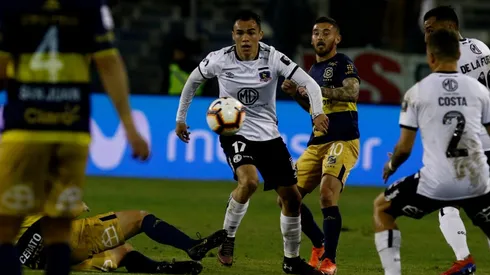 Gabriel Suazo en el partido ante Everton.