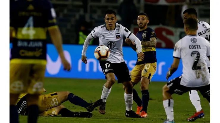 Gabriel Suazo en el partido ante Everton.