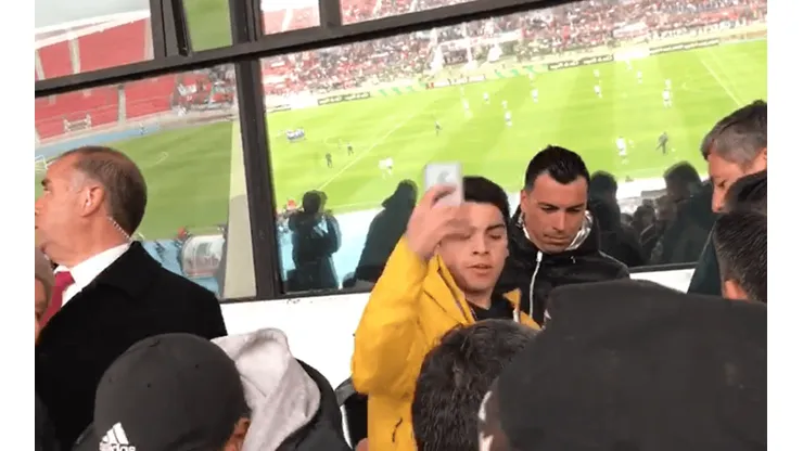 Paredes junto a sus hinchas