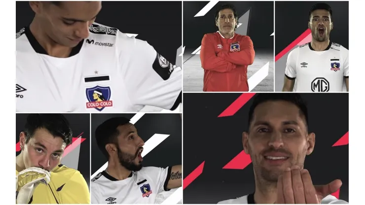 Algunos momentos del nuevo video de presentación del 11 de Colo Colo.
