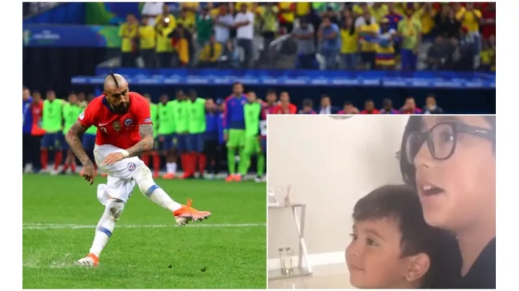 VIDEO | La reacción de los hijos del King en la tanda de penales de Chile