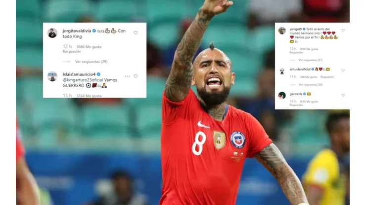 Arturo Vidal se llenó de mensajes de aliento