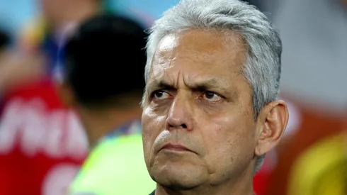 Reinaldo Rueda durante el partido con Uruguay.