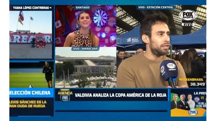 Jorge Valdivia troleando a periodista