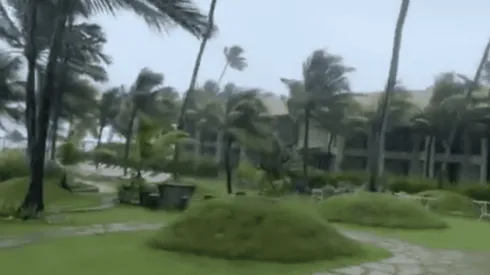 Una fuerte tormenta se dejó caer donde está la Roja