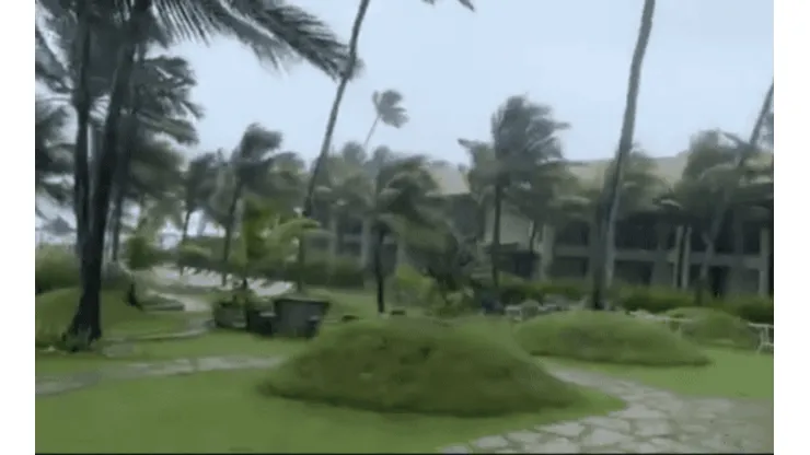 Una fuerte tormenta se dejó caer donde está la Roja