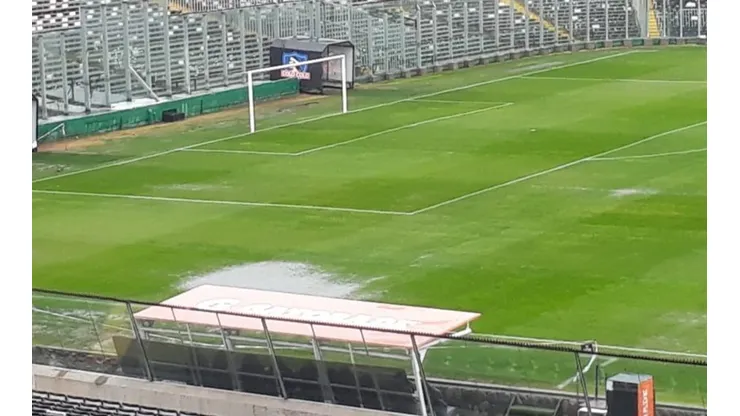 La cancha del Monumental a pocas horas del partido