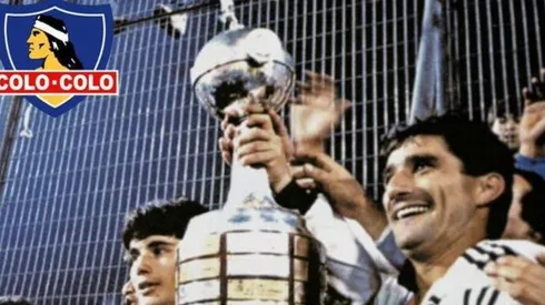 Rubén Espinoza junto a Miguel Ramírez levantando la copa