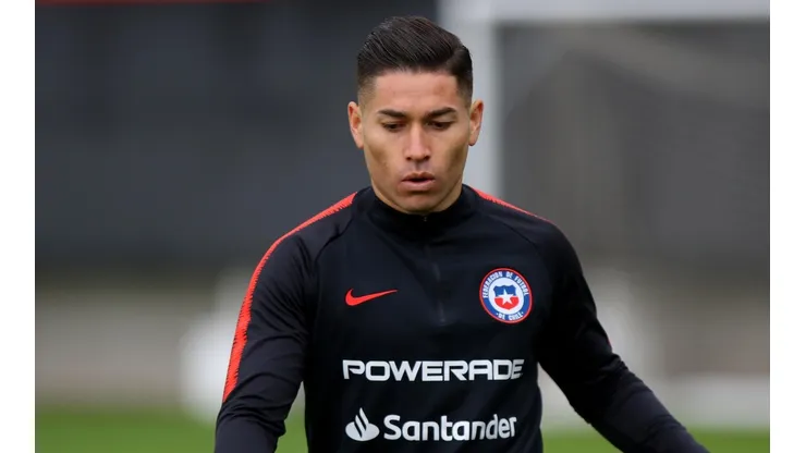 Opazo entrenando en Juan Pinto Durán