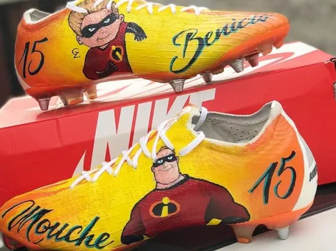 ¿Será un superhéroe hoy? Mouche mandó a dibujar a Los Increíbles en sus zapatos