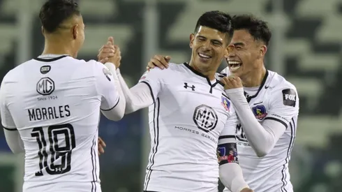 Pavez en uno de sus dos goles ante Audax.