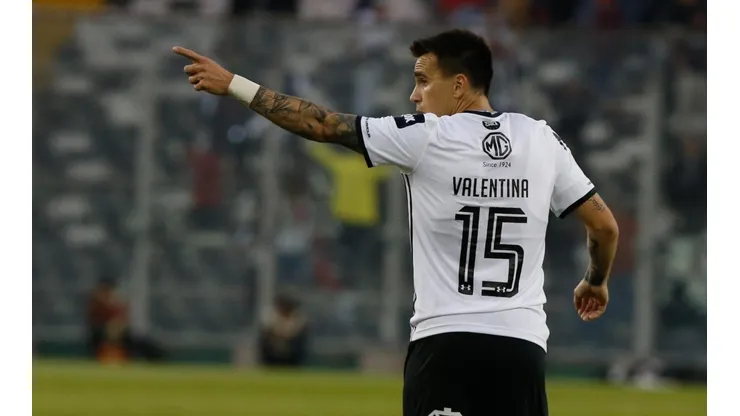Mouche durante el partido ante Palestino
