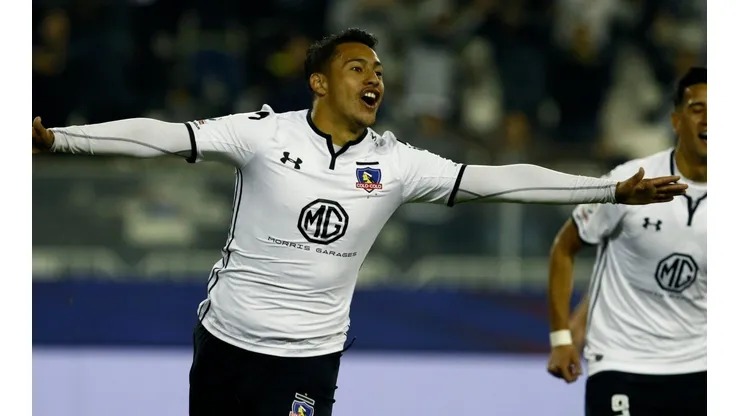 Iván Morales celebrando su gol ante Palestino