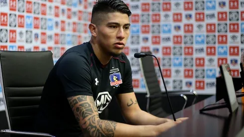 Brayan Cortés, titular en Colo Colo, en conferencia.