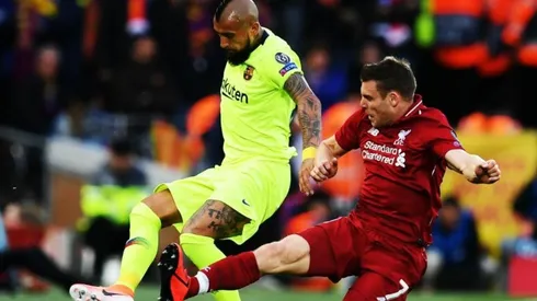 Arturo Vidal en Anfield.