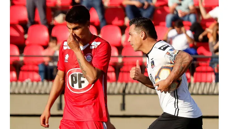 Paredes tras marcar de penal ante La Calera.