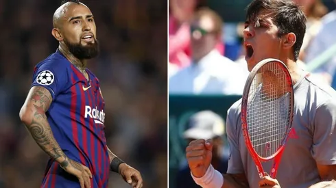 Vidal felicitó a Cristian Garin.