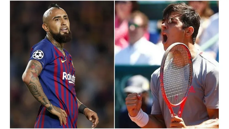 Vidal felicitó a Cristian Garin.