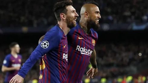 Messi y Vidal, hoy más que compañeros.
