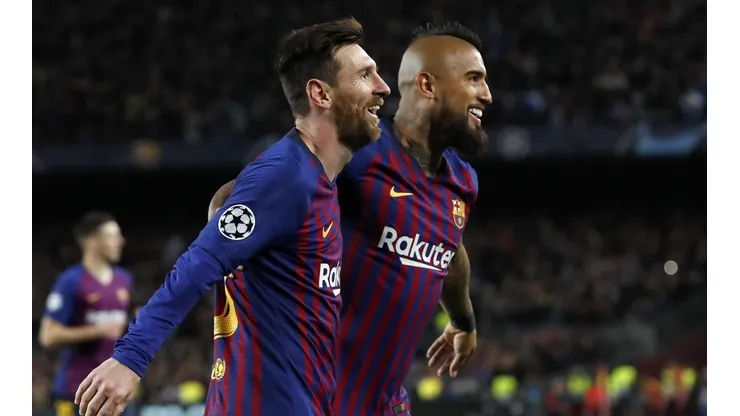 Messi y Vidal, hoy más que compañeros.