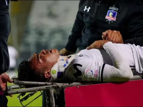 Gabriel Suazo celebró gol de Colo Colo en la camilla de la ambulancia