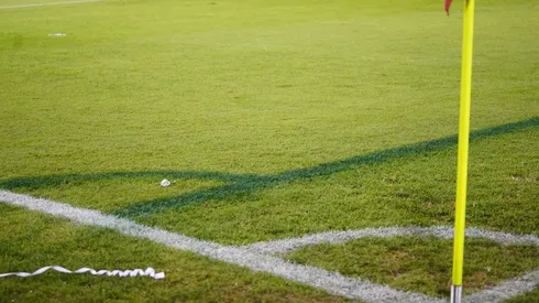 Las líneas verdes marcadas en el césped del Monumental