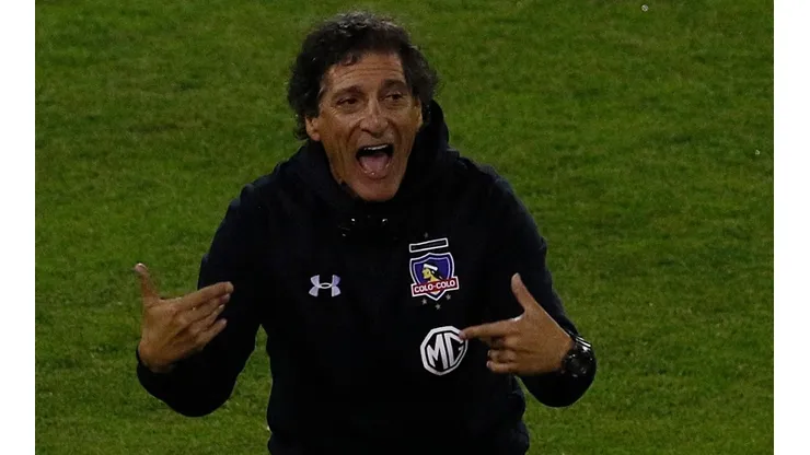 Mario Salas durante el triunfo de Colo Colo.