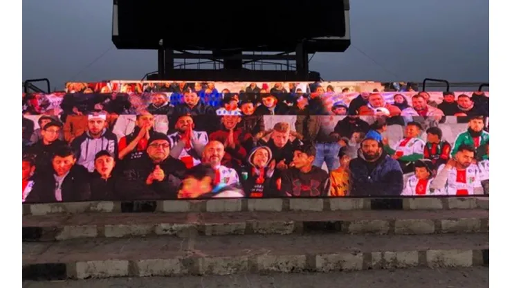 Los hinchas de Palestina "presentes" en el Monumental.