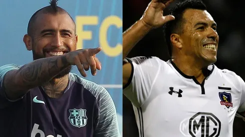 Arturo Vidal celebró con todo el gol de Esteban Paredes