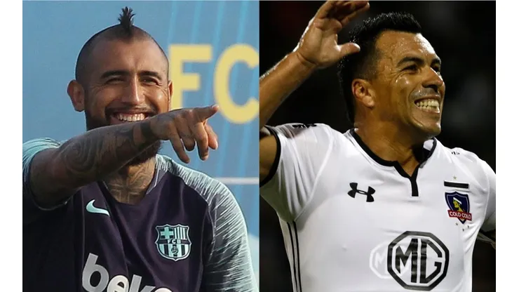 Arturo Vidal celebró con todo el gol de Esteban Paredes