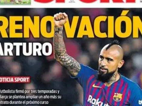 King Vidal portada del Diario Sport: "Renovación Arturo"