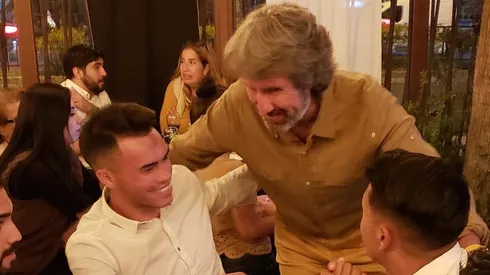 Daniel Morón compartiendo junto a Gabriel Suazo e Iván Morales