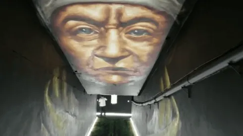 La imagen mapuche en el nuevo Túnel de Campeones.