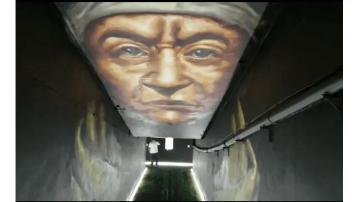 La imagen mapuche en el nuevo Túnel de Campeones.