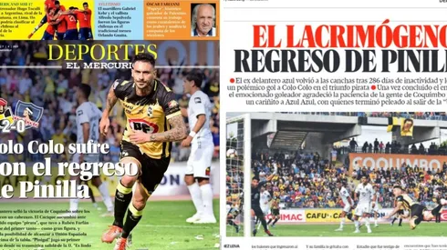 Colo Colo fue parte de las portadas deportivas de este domingo