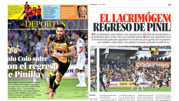 Colo Colo fue parte de las portadas deportivas de este domingo