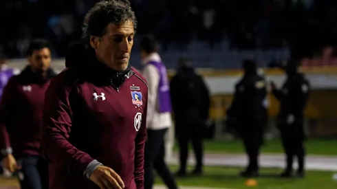 Mario Salas en el partido de Colo Colo en la Sudamericana.