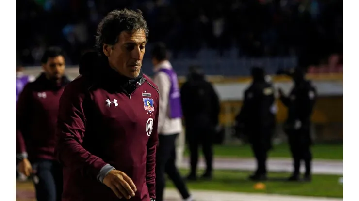 Mario Salas en el partido de Colo Colo en la Sudamericana.